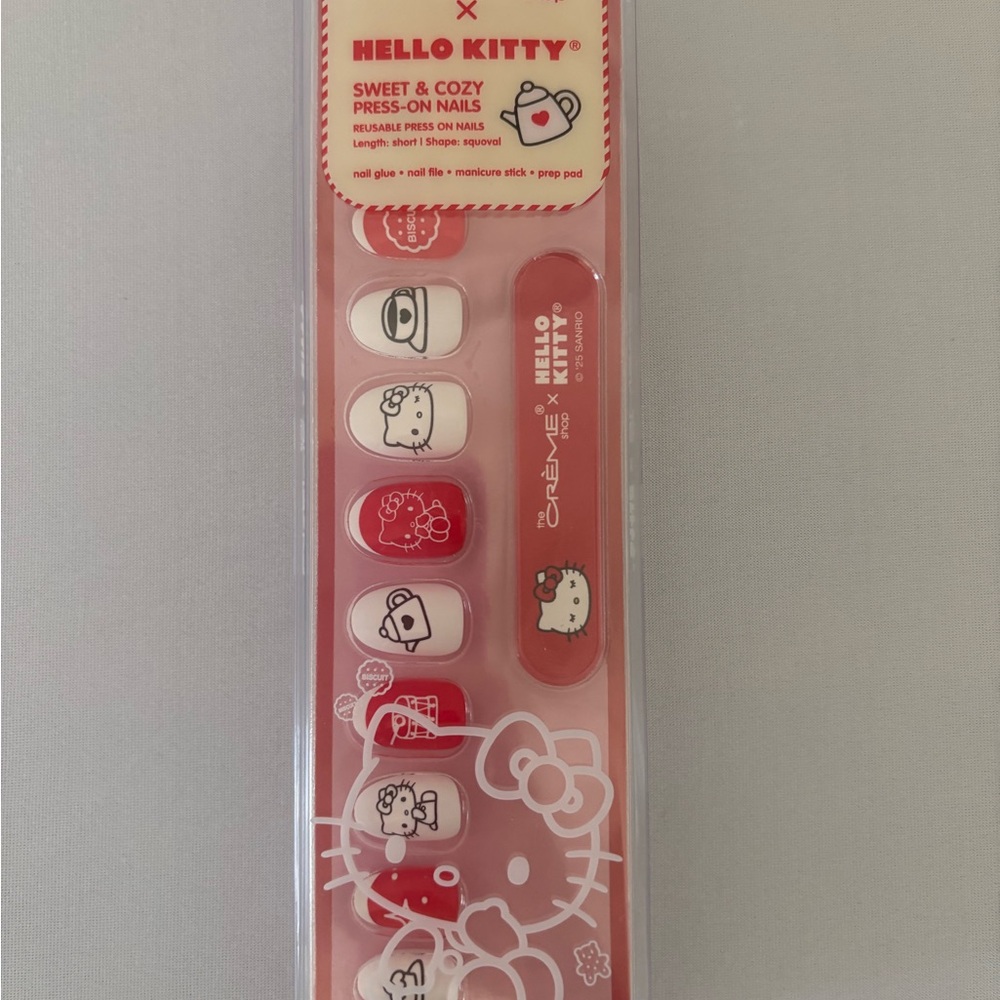 Hello Kitty Red and White Press-On Nails